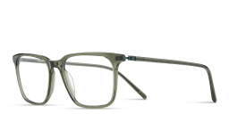 Shop MONOSTROM Rectangle Eyeglasses in Transparent Green online.