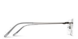 Shop MONOSTROM Wide Rimless Rectangle Eyeglasses in Gunmetal online.