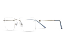 MONOSTROM Wide Rimless Rectangle Eyeglasses in Silver – Product Photo 2