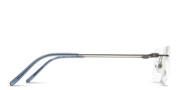 MONOSTROM Wide Rimless Rectangle Eyeglasses in Silver – Product Photo 3
