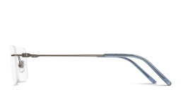 Shop MONOSTROM Wide Rimless Rectangle Eyeglasses in Silver online.