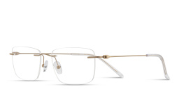 نظارات طبية مستطيلة بدون إطار من MONOSTROM بلون ذهبي - صورة المنتج 2
