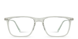 MONOSTROM Wide Square Eyeglasses in Transparent Green – Product Photo 1