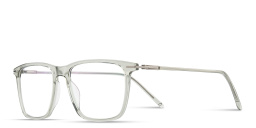 Shop MONOSTROM Wide Square Eyeglasses in Transparent Green online.