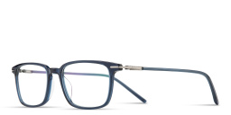 Shop MONOSTROM Rectangle Eyeglasses in Transparent dark blue online.