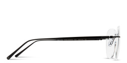 MONOSTROM Rimless Wide Aviator Eyeglasses in Black – Product Photo 3