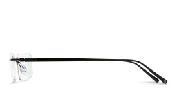 Shop MONOSTROM Rimless Rectangle Eyeglasses in Black online.