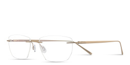 Shop MONOSTROM Rimless Wide Irregular Eyeglasses in Gold online.