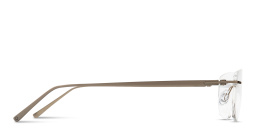 Shop MONOSTROM Rimless Wide Irregular Eyeglasses in Gold online.