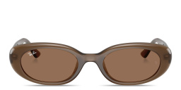 Shop Ray-Ban Bio-Based Unisex Pillow Sunglasses in Shiny Opal Brown online.