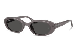 Shop Ray-Ban Bio-Based Unisex Pillow Sunglasses in Transparent Dark Grey online.