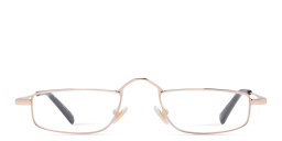 EYE'M Rectangle Eyeglasses in Gold – Product Photo 1