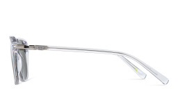 Shop EYE'M Square Sunglasses in Clear online.