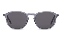 EYE'M Square Sunglasses in Transparent Grey – Product Photo 1