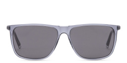 Shop EYE'M Rectangle Sunglasses in Transparent Grey online.