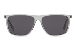 Shop EYE'M Rectangle Sunglasses in Grey Transparent online.