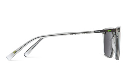 Shop EYE'M Rectangle Sunglasses in Grey Transparent online.