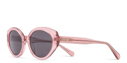 EYE'M Cat-Eye Sunglasses in Transparent Peach – Product Photo 2