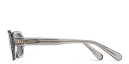 نظارات شمسية مستطيلة من EYE'M بلون أخضر زيتي شفاف - صورة المنتج 4