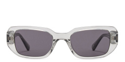 EYE'M Rectangle Sunglasses in Transparent Olive Green – Product Photo 1