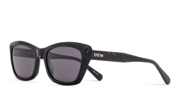 EYE'M Cat-Eye Sunglasses in Shiny Black – Product Photo 2