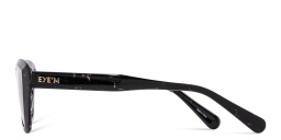 EYE'M Cat-Eye Sunglasses in Shiny Black – Product Photo 4