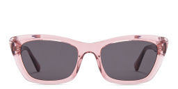 EYE'M Cat-Eye Sunglasses in Transparent Peach – Product Photo 1