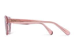 EYE'M Cat-Eye Sunglasses in Transparent Peach – Product Photo 4