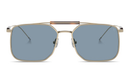 Shop BRUNELLO CUCINELLI Sartorial Sunset Square Sunglasses in Gold online.