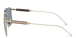 Shop BRUNELLO CUCINELLI Sartorial Sunset Square Sunglasses in Gold online.