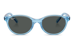 Ray-Ban Junior Kids Bio-Based Square Sunglasses in Transparent Blue – Product Photo 1