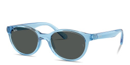 Shop Ray-Ban Junior Kids Bio-Based Square Sunglasses in Transparent Blue online.