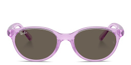 Ray-Ban Junior Kids Bio-Based Square Sunglasses in Transparent Violet – Product Photo 1