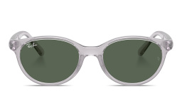 Ray-Ban Junior Kids Bio-Based Square Sunglasses in Transparent Grey – Product Photo 1