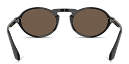 GIORGIO ARMANI Logo Print Oval Sunglasses in Black – Product Photo 4
