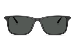GIORGIO ARMANI Logo Print Rectangle Sunglasses in Black – Product Photo 1