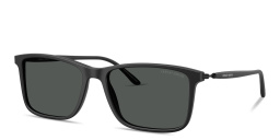 GIORGIO ARMANI Logo Print Rectangle Sunglasses in Black – Product Photo 2