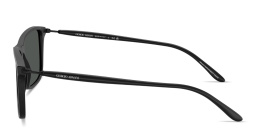 GIORGIO ARMANI Logo Print Rectangle Sunglasses in Black – Product Photo 3