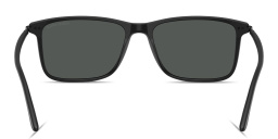 GIORGIO ARMANI Logo Print Rectangle Sunglasses in Black – Product Photo 4