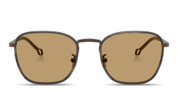 Shop GIORGIO ARMANI Visionary Luxury Square Sunglasses in Matte Bronze online.