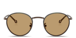 Shop GIORGIO ARMANI Visionary Luxury Round Sunglasses in Matte Bronze online.