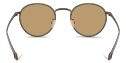 Shop GIORGIO ARMANI Visionary Luxury Round Sunglasses in Matte Bronze online.