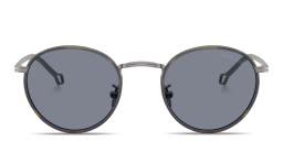 Shop GIORGIO ARMANI Visionary Luxury Round Sunglasses in Gunmetal online.