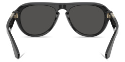 Shop BURBERRY Logo-Engraved Pilot Sunglasses in Grey online.