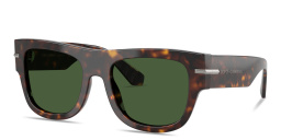 Shop Dolce & Gabbana Logo Signature Square Sunglasses in Havana online.