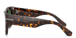 Shop Dolce & Gabbana Logo Signature Square Sunglasses in Havana online.