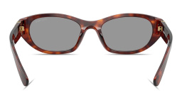 Shop MIU MIU Vertical Logo Irregular Sunglasses in Havana online.