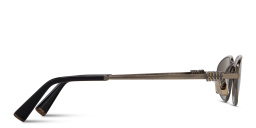 نظارات شمسية غير منتظمة بشعار العلامة العمودي من ميو ميو بلون ذهبي مُعتّق - صورة المنتج 3