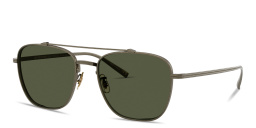 Shop OLIVER PEOPLES Avison Square Sunglasses in Antique Gold online.