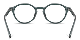 Shop GIORGIO ARMANI Logo Print Panthos Eyeglasses in Transparent Grey online.